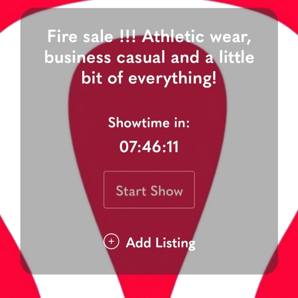 My first live Poshmark show Tonight at 7:00 central standard time!